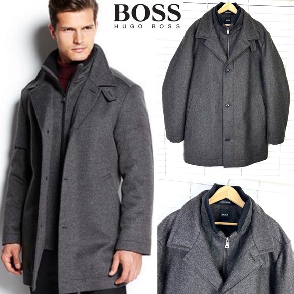 Hugo Boss Other - Brand New |•HUGO BOSS•| Gorgeous Brown Virgin Wool Tweed Car Coat Size 44 Reg